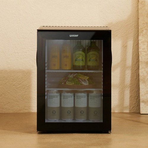 [윈세프] 무소음 쇼케이스 미니 냉장고 음료수냉장고 40L WC-40D
